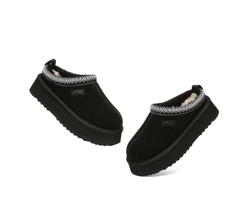🔥AUSTRALIAN SHEPHERD® UGG Slippers Sheepskin Wool Ankle Platform Tazzy Tay