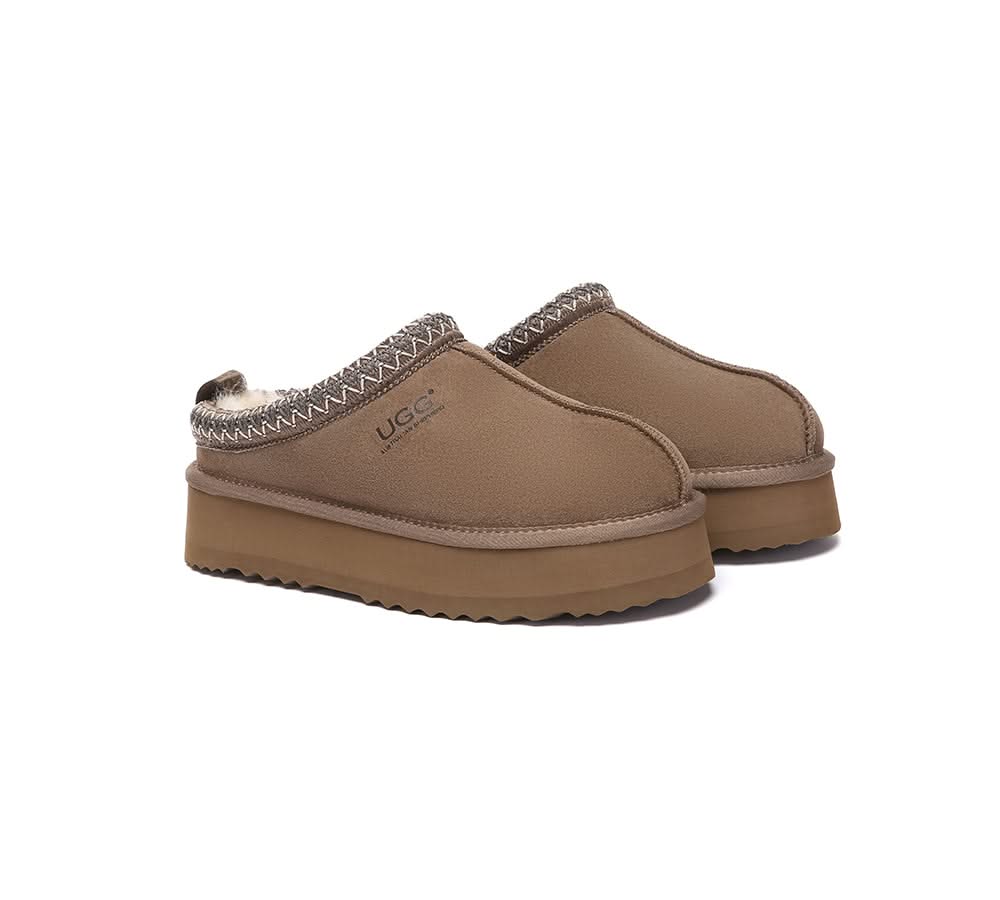 🔥AUSTRALIAN SHEPHERD® UGG Slippers Sheepskin Wool Ankle Platform Tazzy Tay