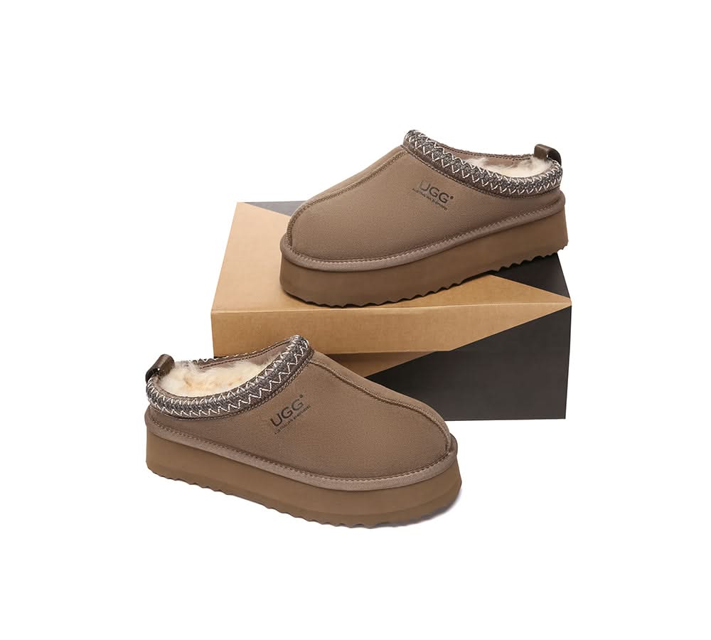 🔥AUSTRALIAN SHEPHERD® UGG Slippers Sheepskin Wool Ankle Platform Tazzy Tay