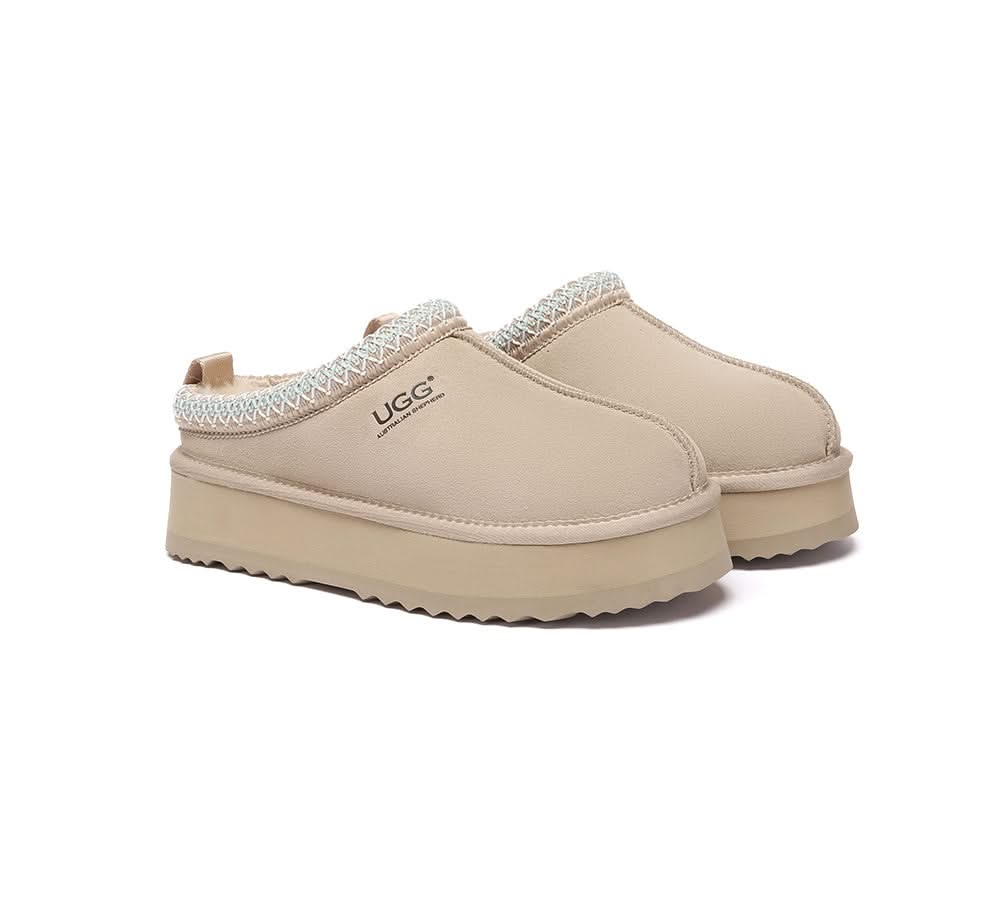 🔥AUSTRALIAN SHEPHERD® UGG Slippers Sheepskin Wool Ankle Platform Tazzy Tay