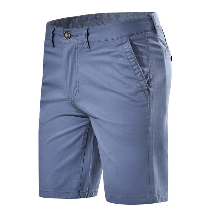 Straight Casual Solid Color Simple Casual Shorts