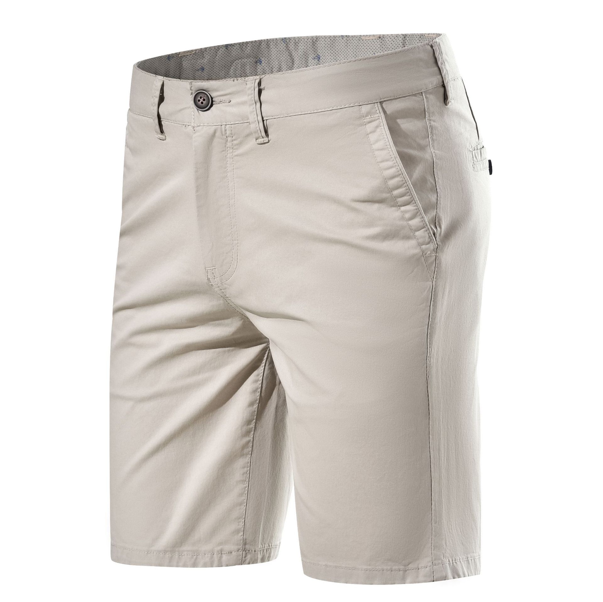 Straight Casual Solid Color Simple Casual Shorts