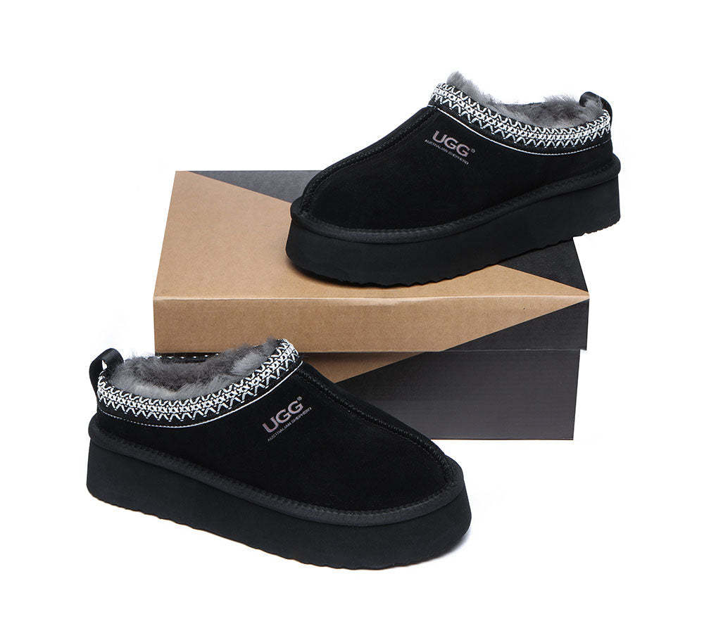 🔥AUSTRALIAN SHEPHERD® UGG Slippers Sheepskin Wool Ankle Platform Tazzy Ventus