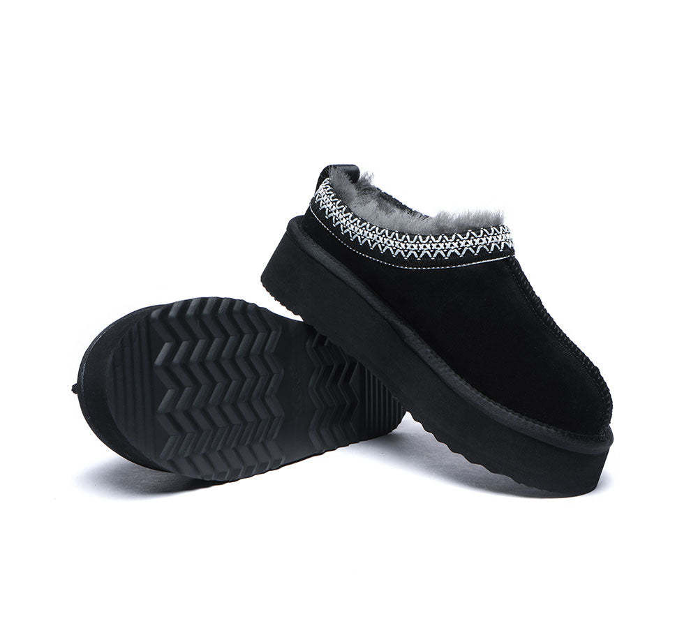 🔥AUSTRALIAN SHEPHERD® UGG Slippers Sheepskin Wool Ankle Platform Tazzy Ventus