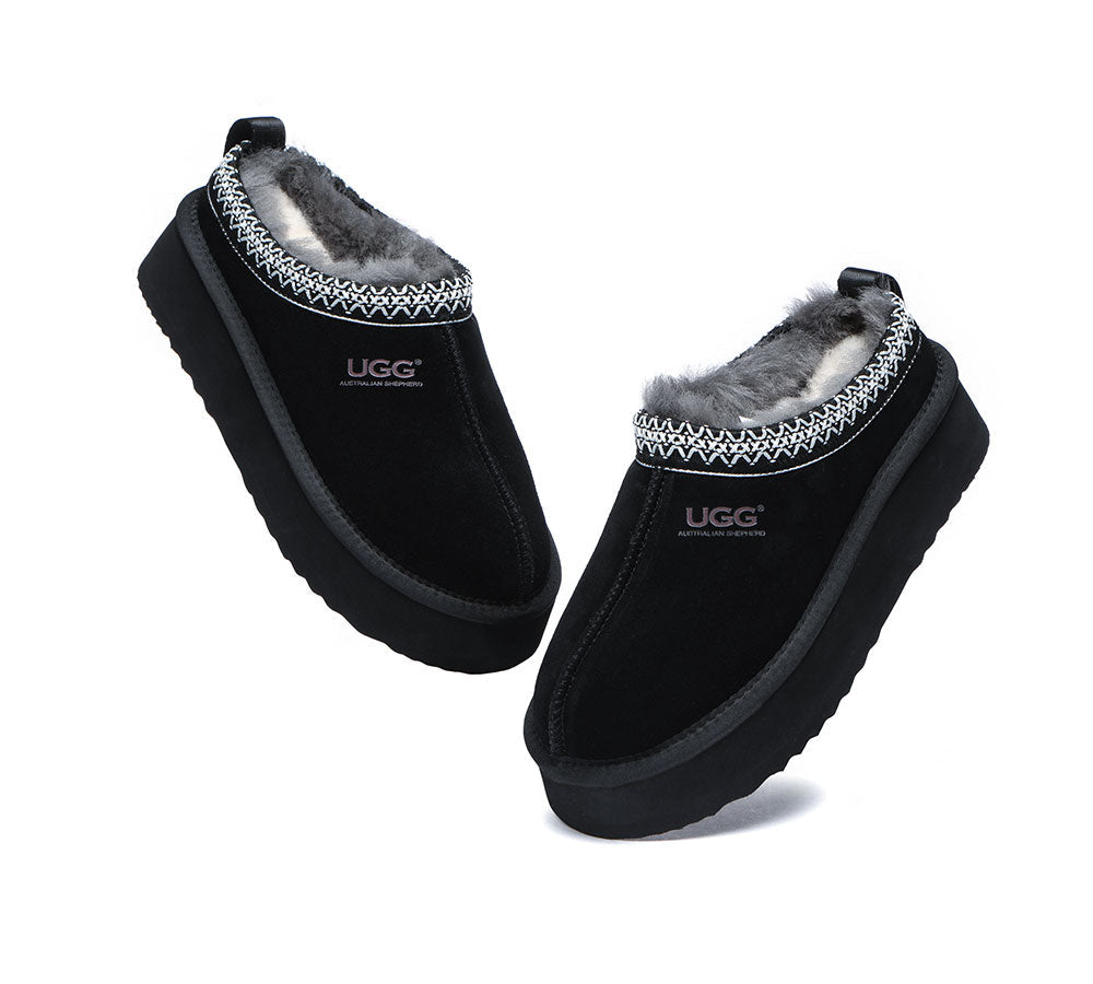 🔥AUSTRALIAN SHEPHERD® UGG Slippers Sheepskin Wool Ankle Platform Tazzy Ventus