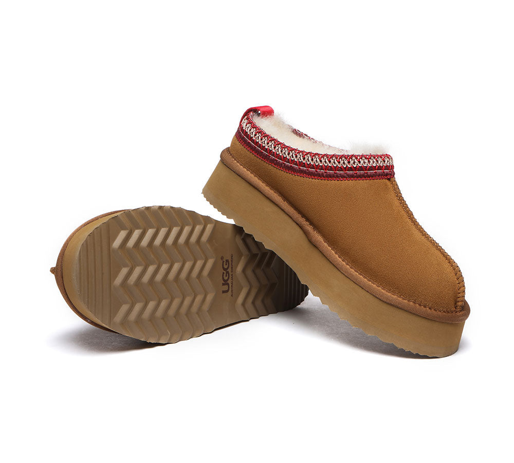 🔥AUSTRALIAN SHEPHERD® UGG Slippers Sheepskin Wool Ankle Platform Tazzy Ventus