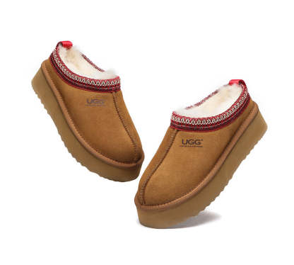 🔥AUSTRALIAN SHEPHERD® UGG Slippers Sheepskin Wool Ankle Platform Tazzy Ventus