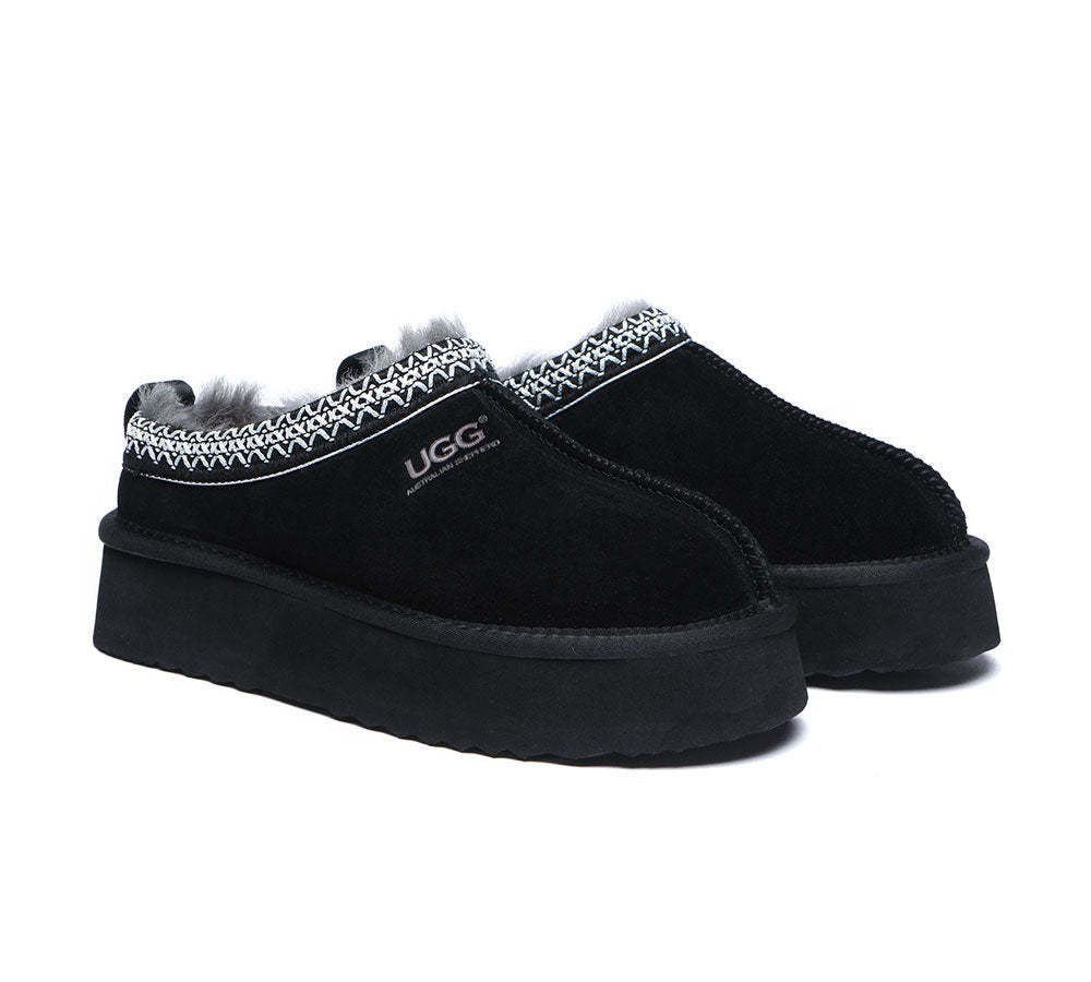 🔥AUSTRALIAN SHEPHERD® UGG Slippers Sheepskin Wool Ankle Platform Tazzy Ventus