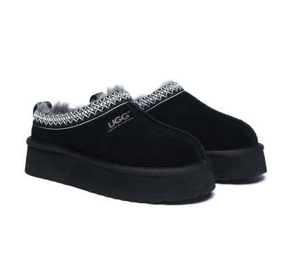 🔥AUSTRALIAN SHEPHERD® UGG Slippers Sheepskin Wool Ankle Platform Tazzy Ventus