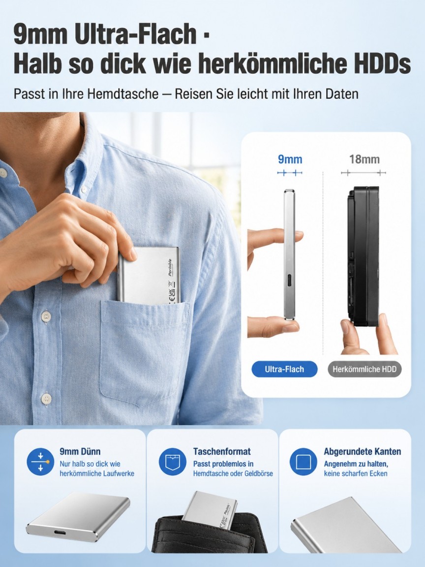 32 TB Externe Hochleistungs‑SSD für PC & Konsole