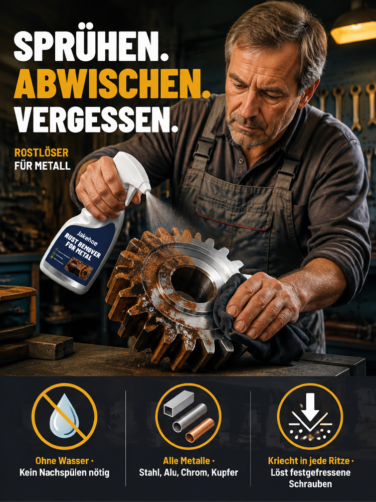 ⚡ Löst hartnäckigen Rost innerhalb einer Minute auf. 🧪[Metallspezifischer konzentrierter Rostentferner]