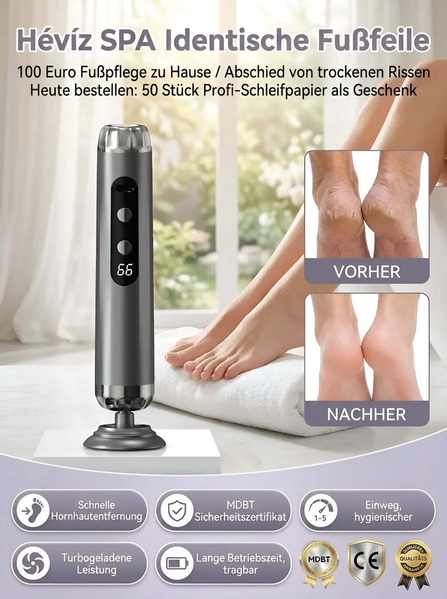 【5-Gang-Geschwindigkeitsregelung】Vollautomatischer elektrischer Hornhautentferner