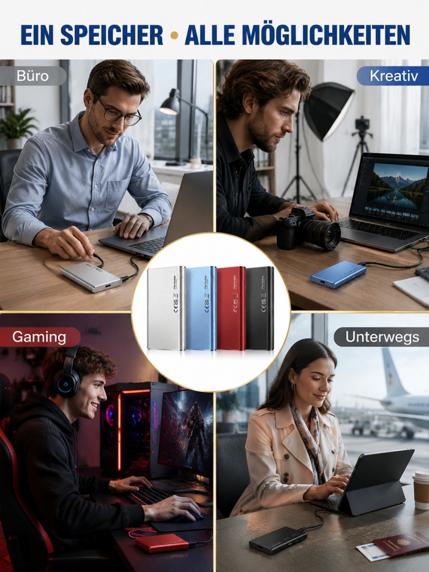 32 TB Externe Hochleistungs‑SSD für PC & Konsole