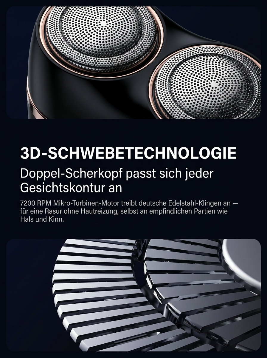 AeroShave™ | Der Ultimative Auto- & Reise-Rasierer (USB-C)