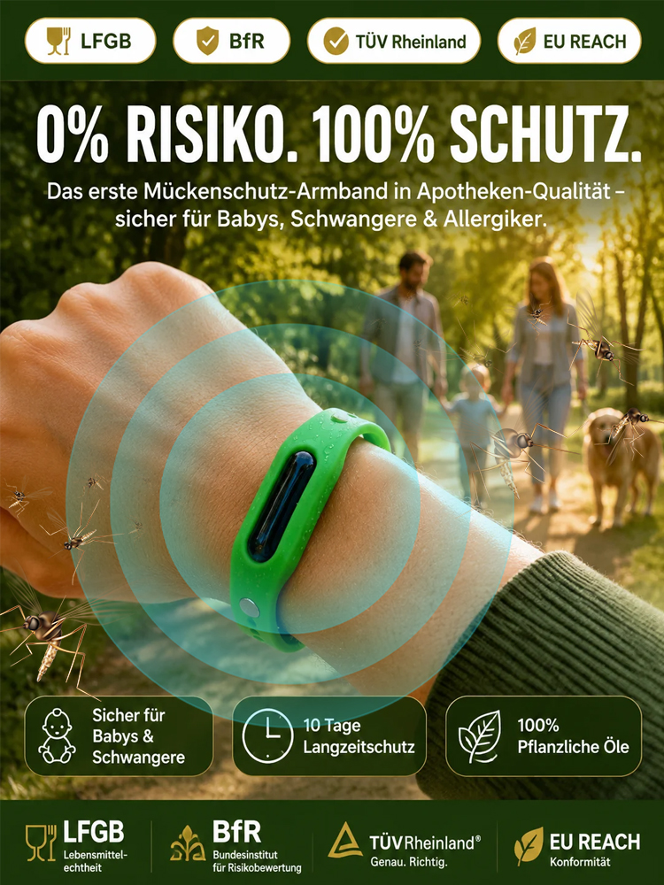 Ätherisches Öl Silikon-Mückenschutzarmband