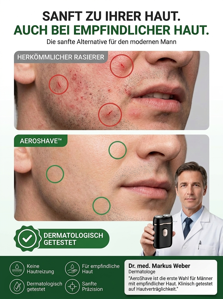 AeroShave™ | Der Ultimative Auto- & Reise-Rasierer (USB-C)