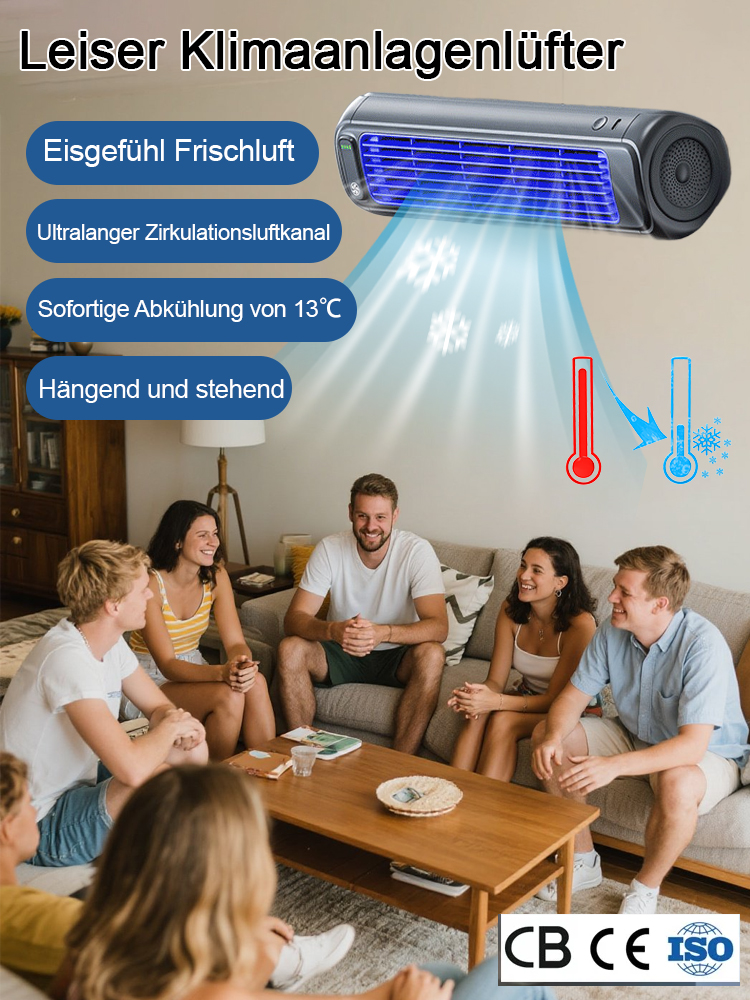 Tragbarer Klimaanlagenlüfter ohne Loch,  leiser Zyklus