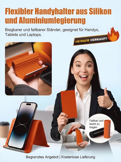 【Alles kann unterstützt werden】Kreativer faltbarer universeller Handyhalter für Faule