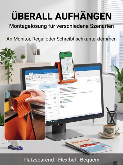【Alles kann unterstützt werden】Kreativer faltbarer universeller Handyhalter für Faule