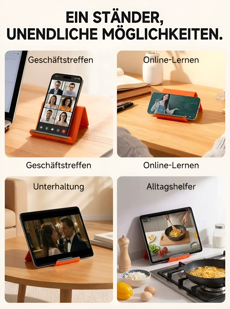 【Alles kann unterstützt werden】Kreativer faltbarer universeller Handyhalter für Faule