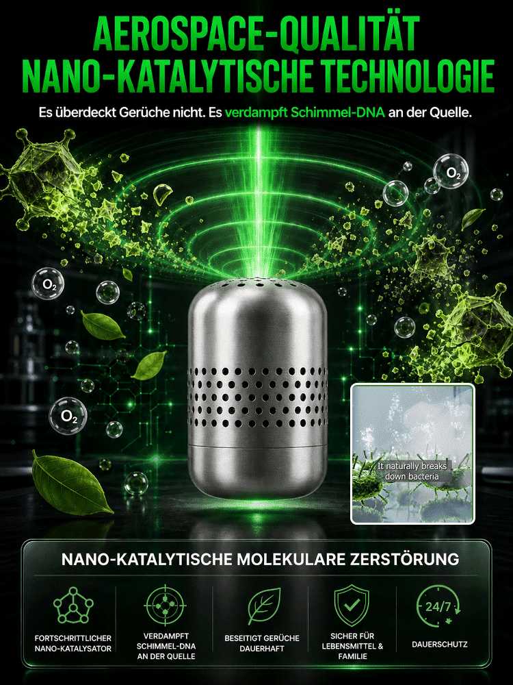 Fresh‑Core | Nano‑Katalyse‑Gerät für den Kühlschrank – Beseitigt Parasiten, Bakterien und Gerüche, Lebensmittel bleiben doppelt so lange frisch