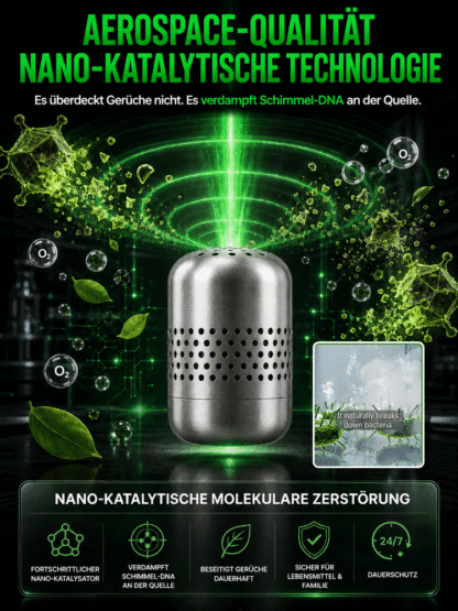 Fresh‑Core | Nano‑Katalyse‑Gerät für den Kühlschrank – Beseitigt Parasiten, Bakterien und Gerüche, Lebensmittel bleiben doppelt so lange frisch