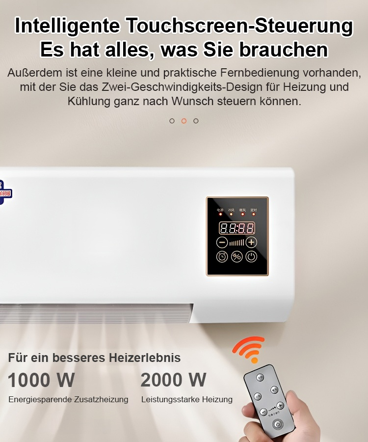 Mobile Klimaanlage mit doppeltem Verwendungszweck zum Heizen und Kühlen [3 s schnelle Abkühlung]