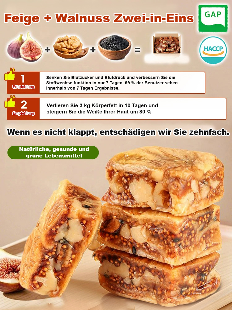 Schwarzer Sesam-Cranberry-Geschmack Feigenkuchen
