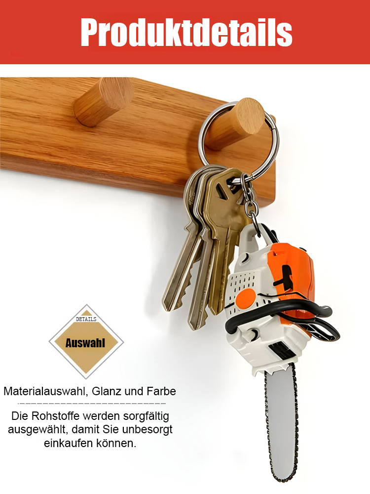 ✨Mini-Kettensäge Schlüsselanhänger, 1:12 originalgetreue Nachbildung, detailgetreue Replica extrem realistisch