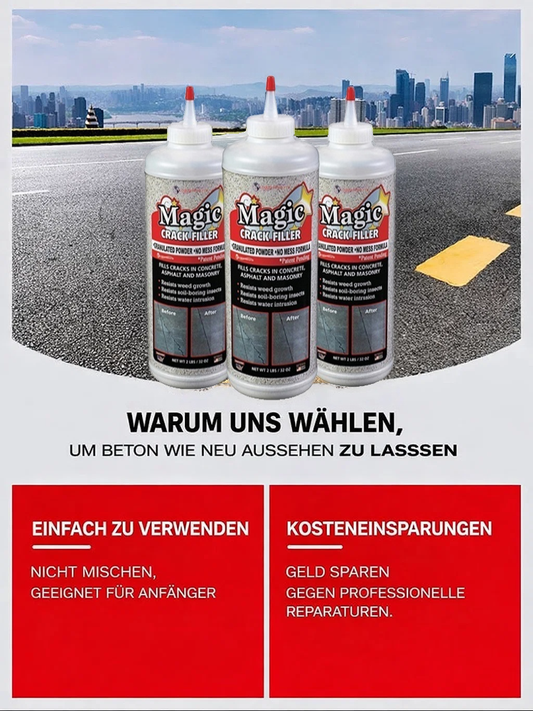 ✅Verfüllung von Beton- / Asphalt- / Mauerwerksrissen, 30 Tage sorgenfreie Testphase