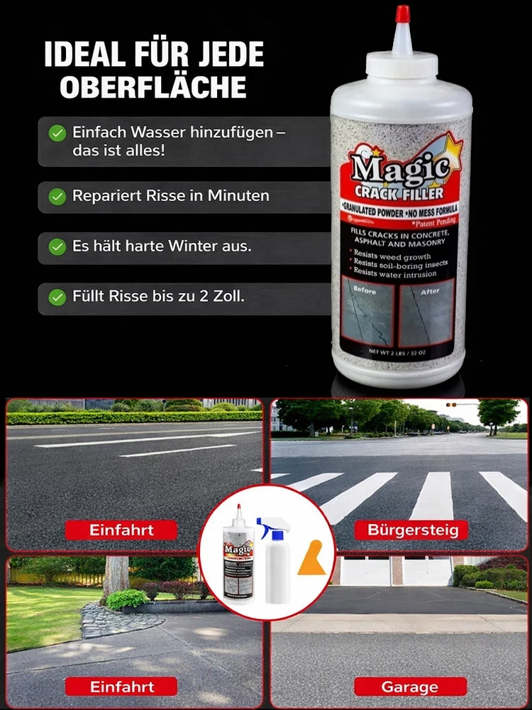 ✅Verfüllung von Beton- / Asphalt- / Mauerwerksrissen, 30 Tage sorgenfreie Testphase