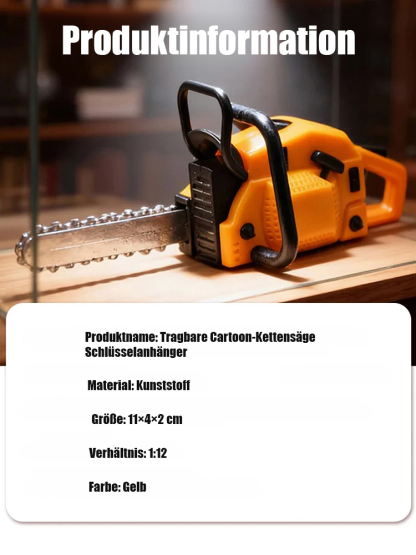 ✨Mini-Kettensäge Schlüsselanhänger, 1:12 originalgetreue Nachbildung, detailgetreue Replica extrem realistisch