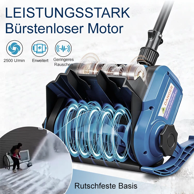 🏠 Leistungsstarke Lithium-Elektro-Schneefräse für den Hausgebrauch, Hochleistungsmotor + breite Reinigungsfläche, mühelos mit dicken Schneemassen fertig