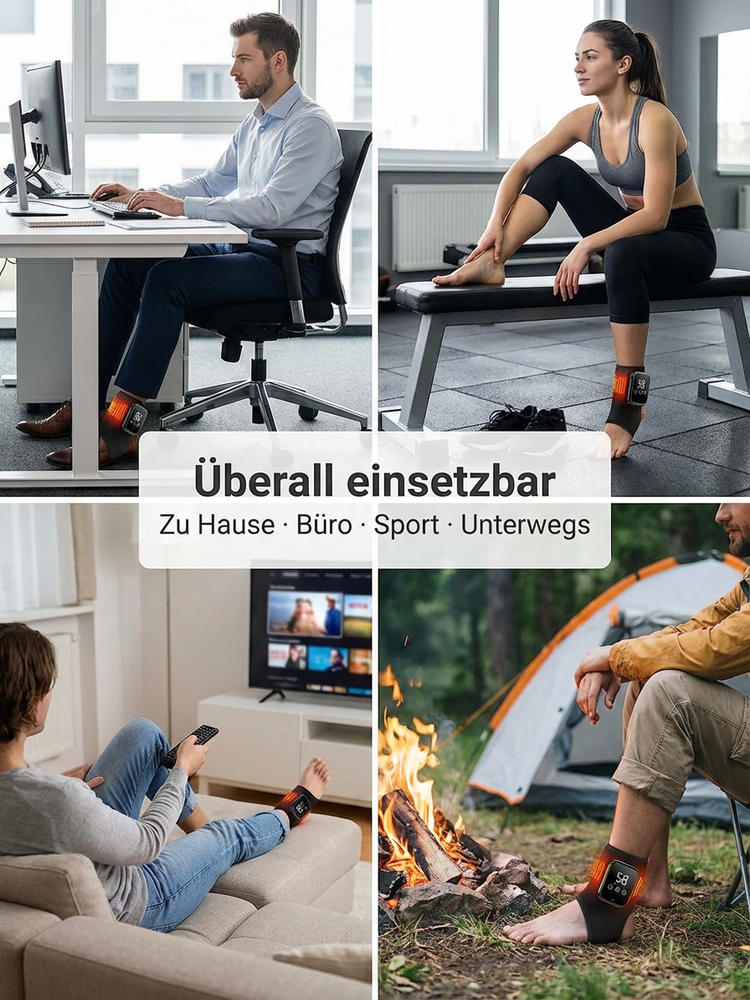 ✨Elektrischer Heiz-Knöchelmassagegerät, verschiedene Massagemodi, lindert Fußschmerzen und Steifheit