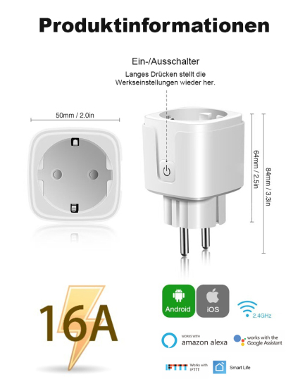 ⚡️Intelligente WiFi-Fernbedienungssteckdose, App-visualisierte Stromverbrauchsdaten, spart 40% Strom pro Jahr