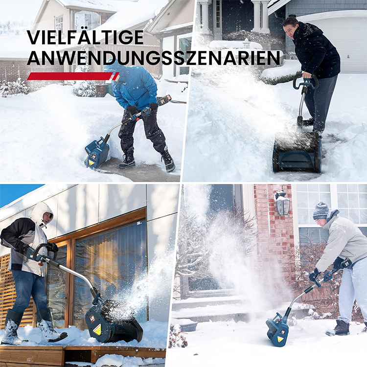 🏠 Leistungsstarke Lithium-Elektro-Schneefräse für den Hausgebrauch, Hochleistungsmotor + breite Reinigungsfläche, mühelos mit dicken Schneemassen fertig