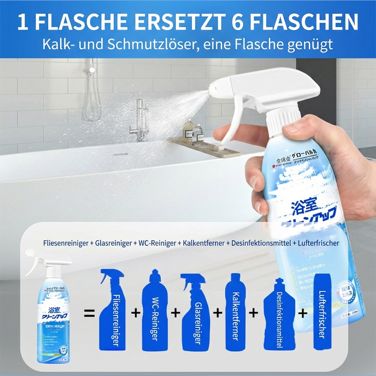 ✅Effektive Entfernung von Kalk und Seifenrückständen im Bad – Fliesen bleiben langanhaltend glänzend