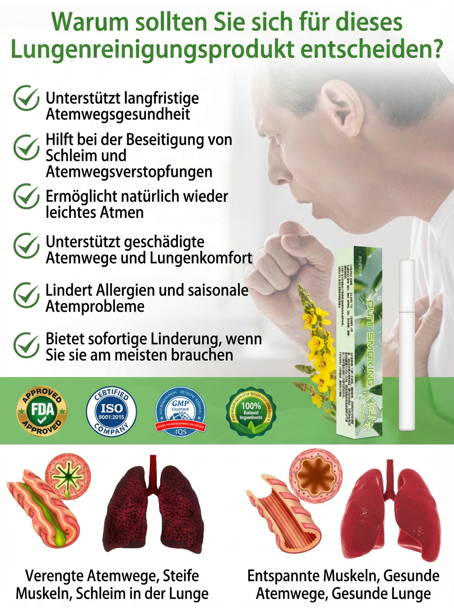 🌿98,2% der Nutzer spüren Wirkung in 2 Minuten, löst Schleim und pflegt die Lunge 