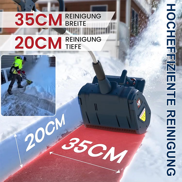 🏠 Leistungsstarke Lithium-Elektro-Schneefräse für den Hausgebrauch, Hochleistungsmotor + breite Reinigungsfläche, mühelos mit dicken Schneemassen fertig