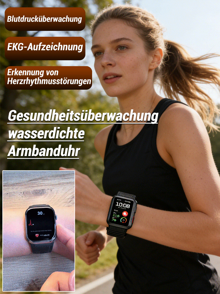 Gesundheitsüberwachung wasserdichte Armbanduhr