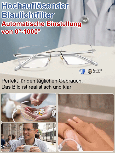 【Designer-Kollaboration】Sternenhimmel Intelligentes Zoom und Farbwechsel Lesebrille