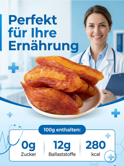 【Frisch gedämpft und gebacken】Zuckerfreie gedämpfte Süßkartoffelstreifen