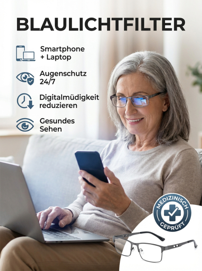 Kristall-Autofokus-Anti-Blaulicht-Photochromatische Lesebrille