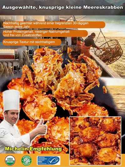 Ausgewählte, knusprige kleine Meereskrabben
