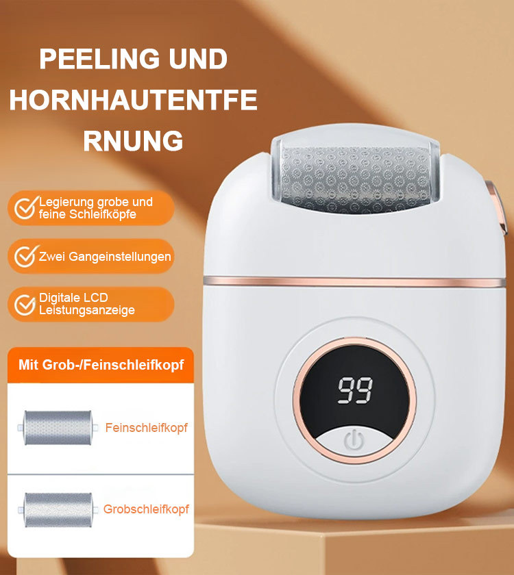 Elektrischer Fußfeilenentferner mit digitaler Anzeige für sofortige Entfernung von abgestorbener Hau