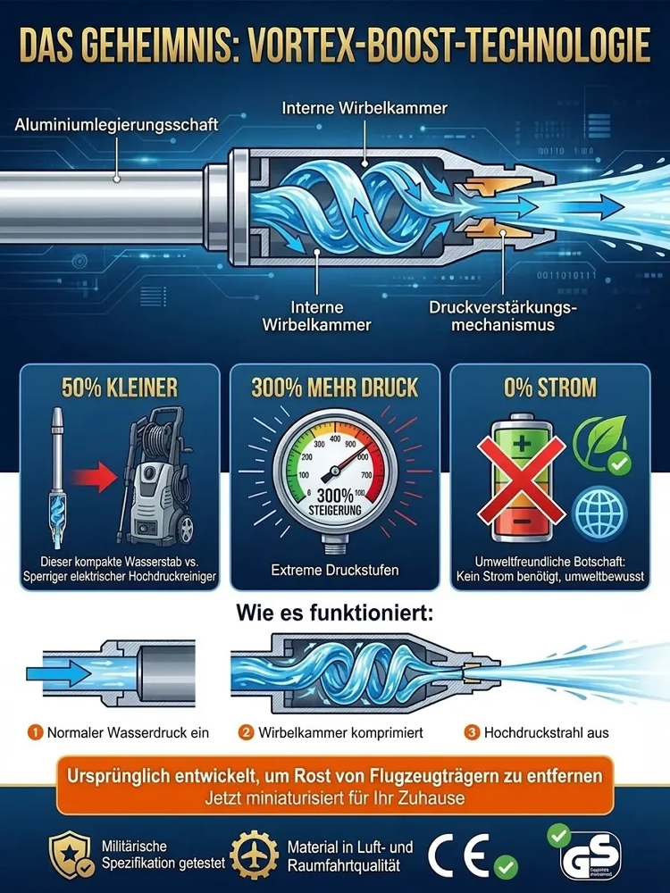 【Ein Sprühstoß, sofort sauber】Hochdruck-Reinigungswasserpistole