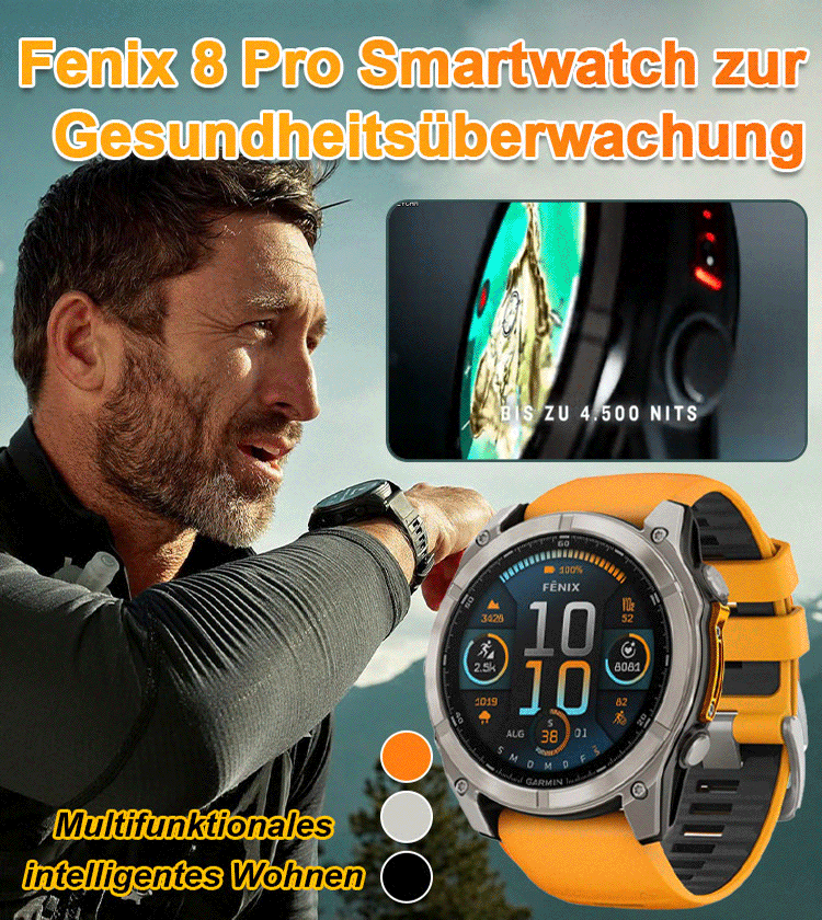 Intelligente Gesundheitsüberwachungsuhr fenix 8 pro