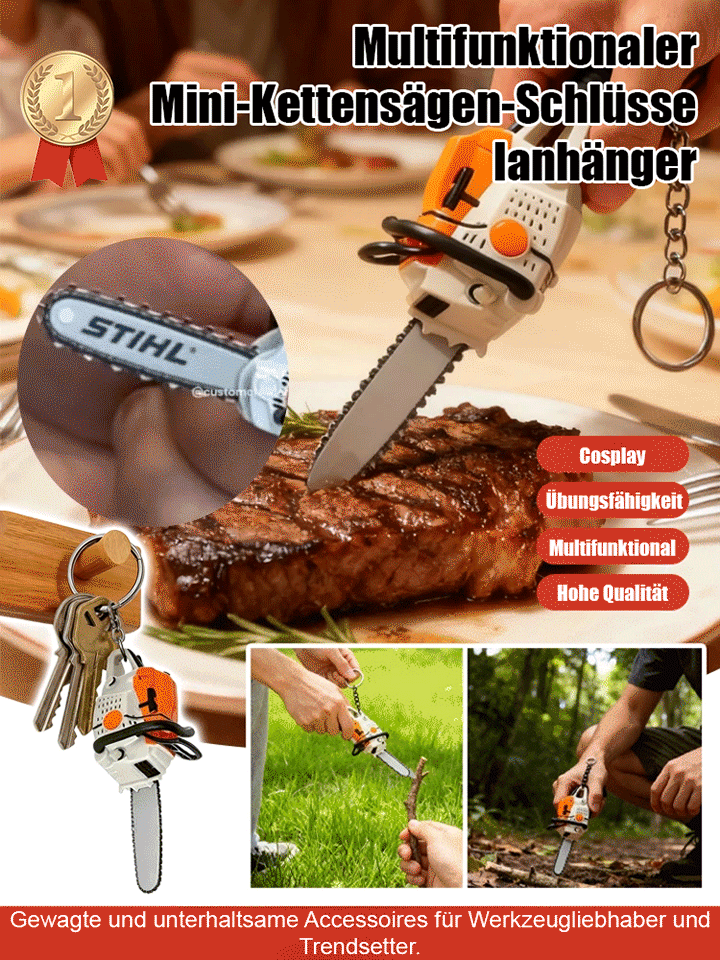 Tragbare Mini-Kettensäge Schlüsselanhänger