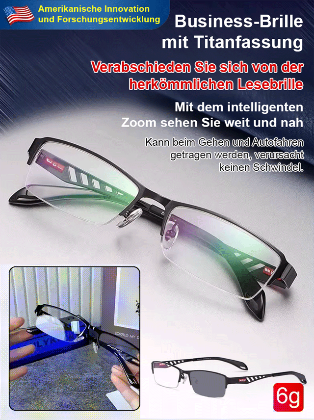 Kristall-Autofokus-Anti-Blaulicht-Photochromatische Lesebrille