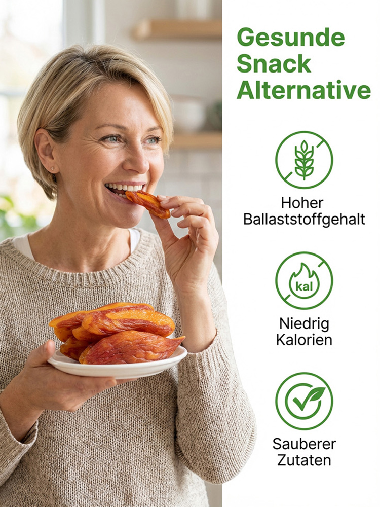 【Frisch gedämpft und gebacken】Zuckerfreie gedämpfte Süßkartoffelstreifen